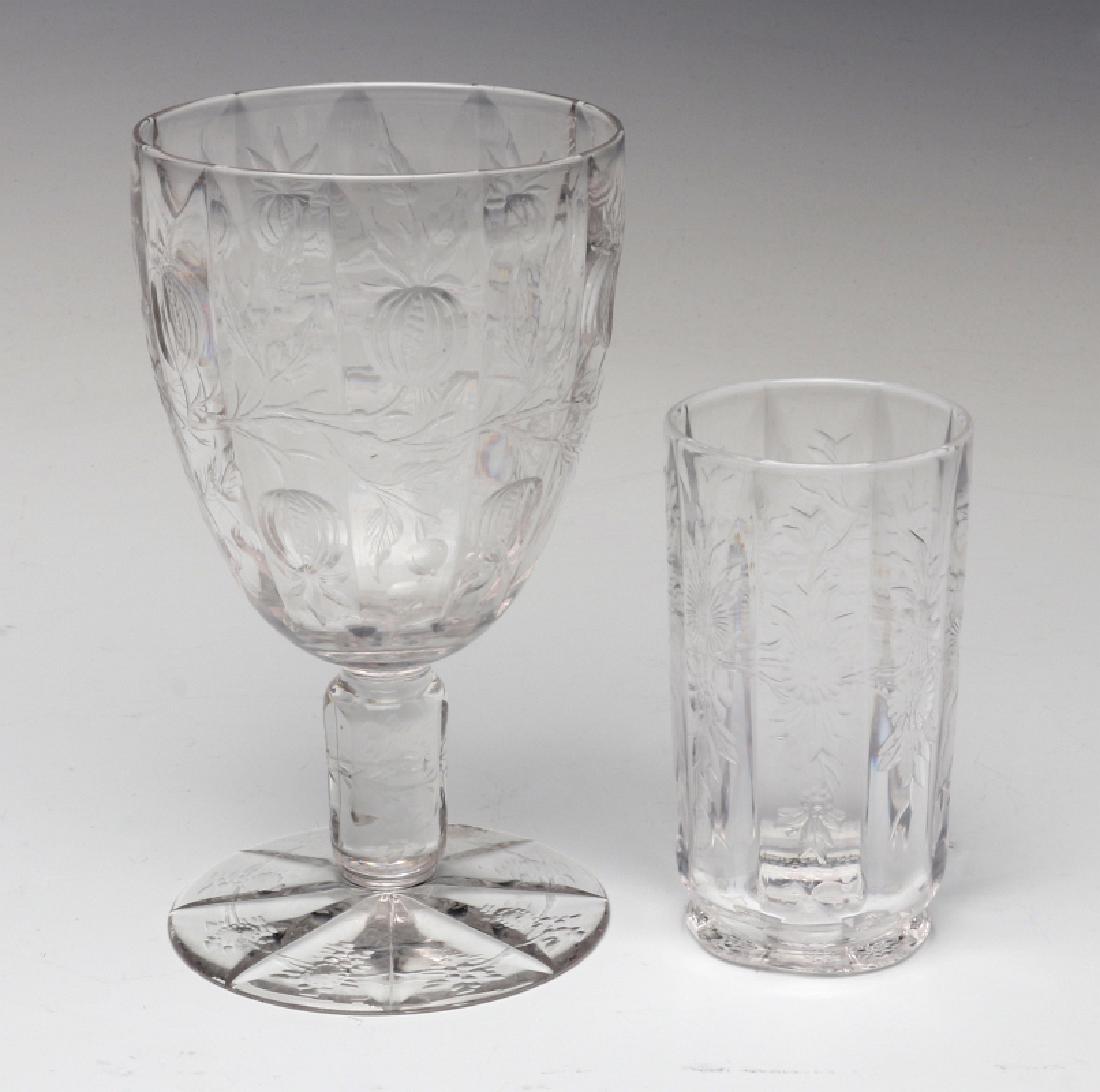 TWO ROCK CRYSTAL ABP GLASSWARE, ATTRIBUTED J HOARE (1 of 5)