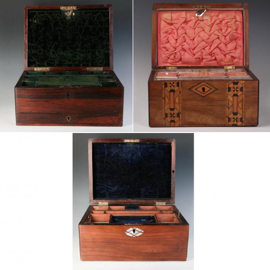 THREE VICTORIAN VANITY SET BOXES (1 of 20)