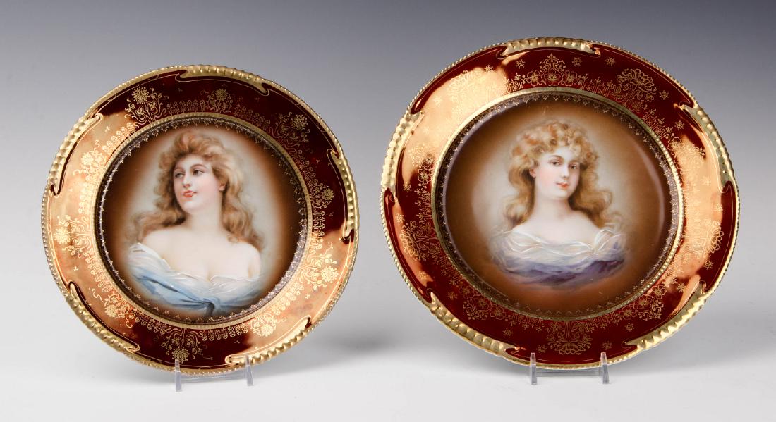 RS PRUSSIA 'ROYAL VIENNA' CABINET PORTRAIT PLATES (1 of 9)