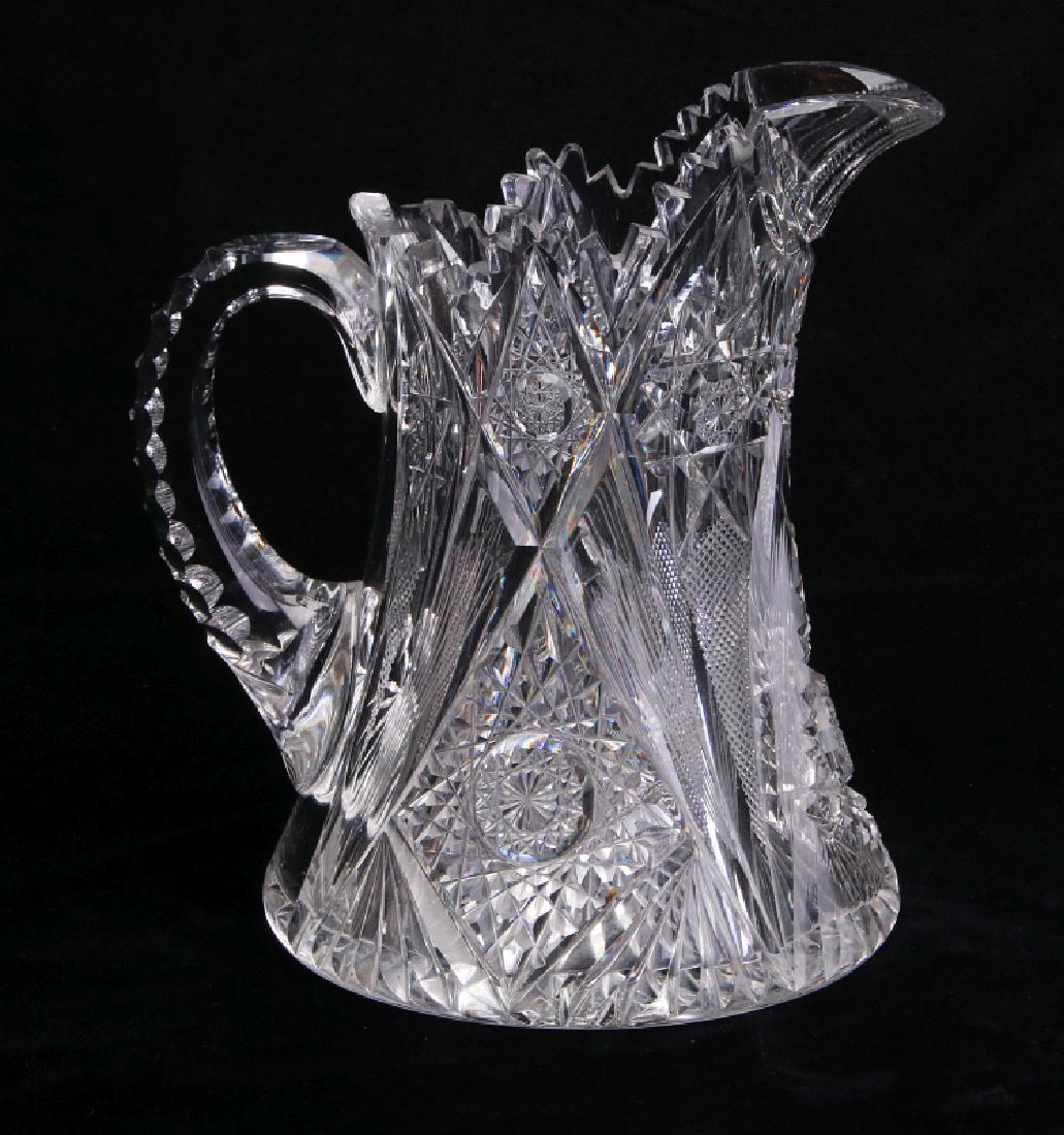 A HOLLAND PATTERN ABP CUT PITCHER SIGNED HAWKES (1 of 9)
