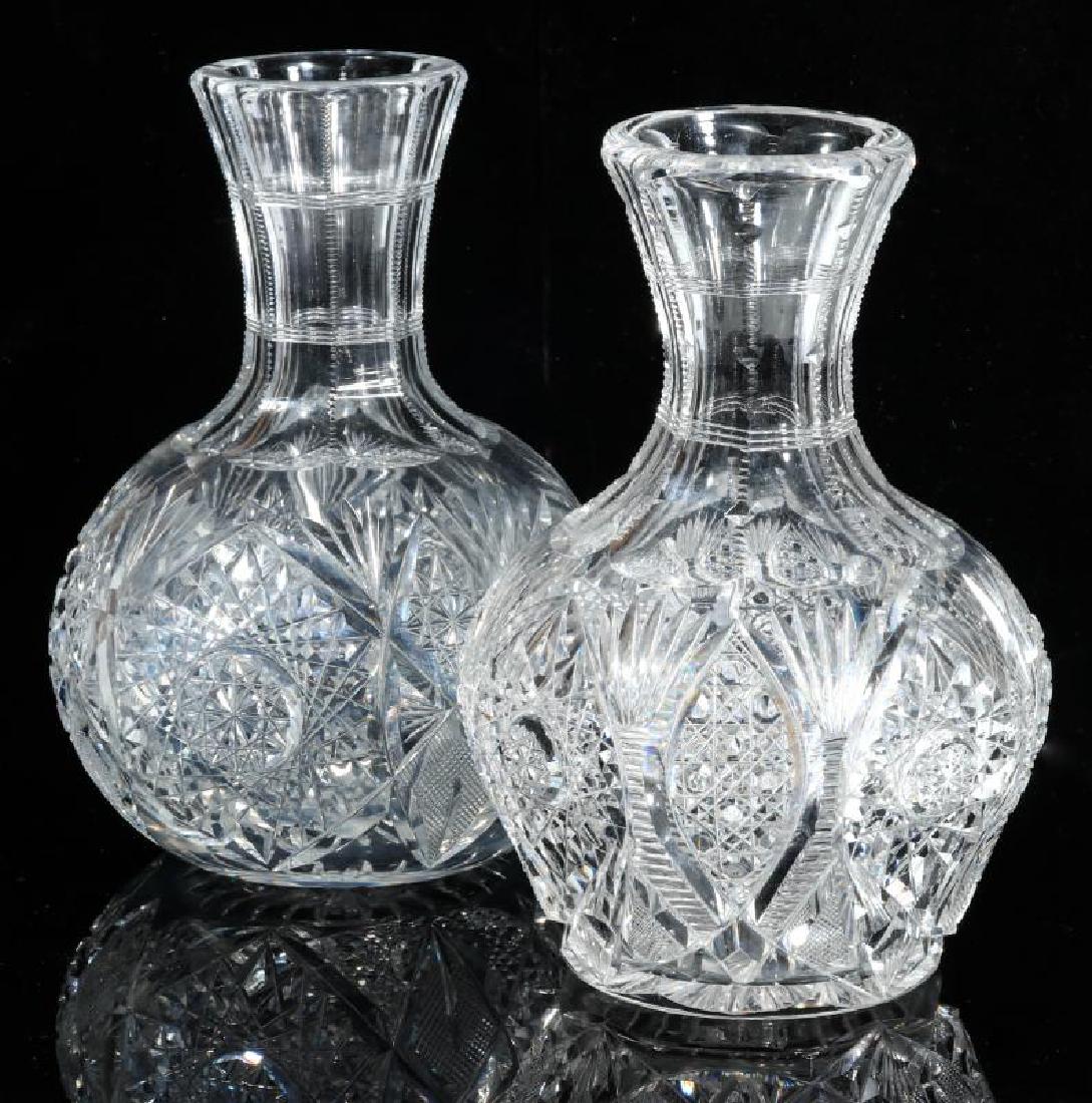 TWO GOOD CLEAR AMERICAN BRILLIANT PERIOD CARAFES (1 of 10)