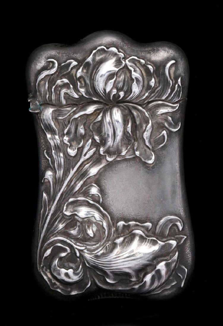 AN F.S. GILBERT ART NOUVEAU STERLING MATCH SAFE (1 of 9)