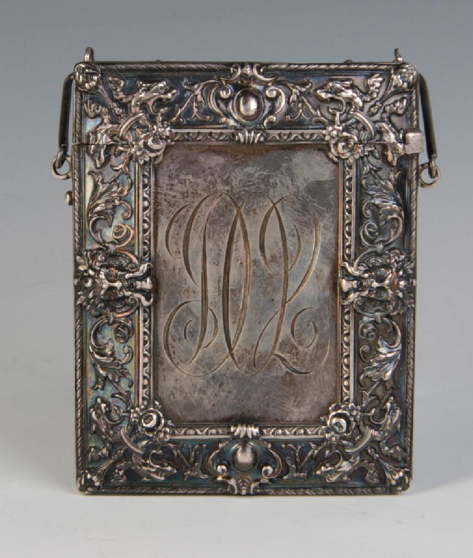 AN ORNATE VICTORIAN STERLING CALLING CARD CASE (1 of 12)