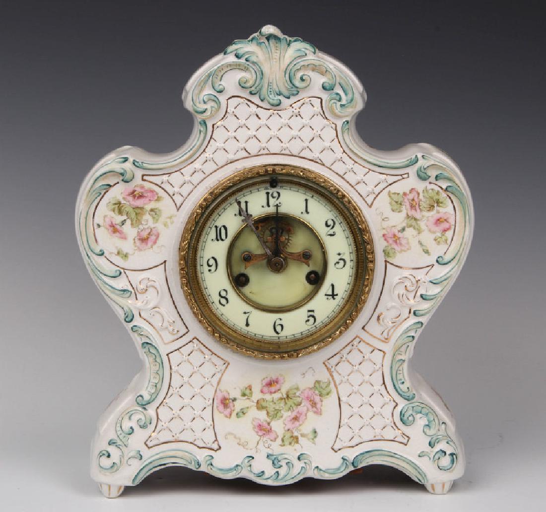 AN ANTIQUE CHINA CASE CLOCK WITH DOUBLE SUNK DIAL (1 of 13)