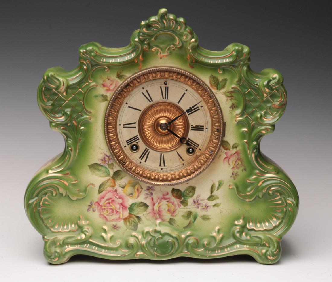 AN ANSONIA CHINA CASE CLOCK (1 of 14)