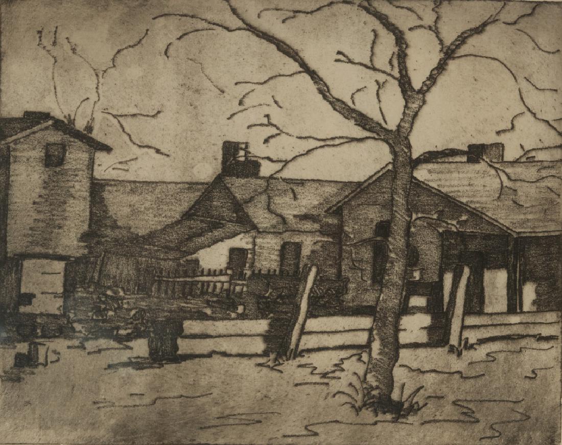 ELEANOR ODELL ROST (1910-2009) 1935 SIGNED ETCHING (1 of 9)