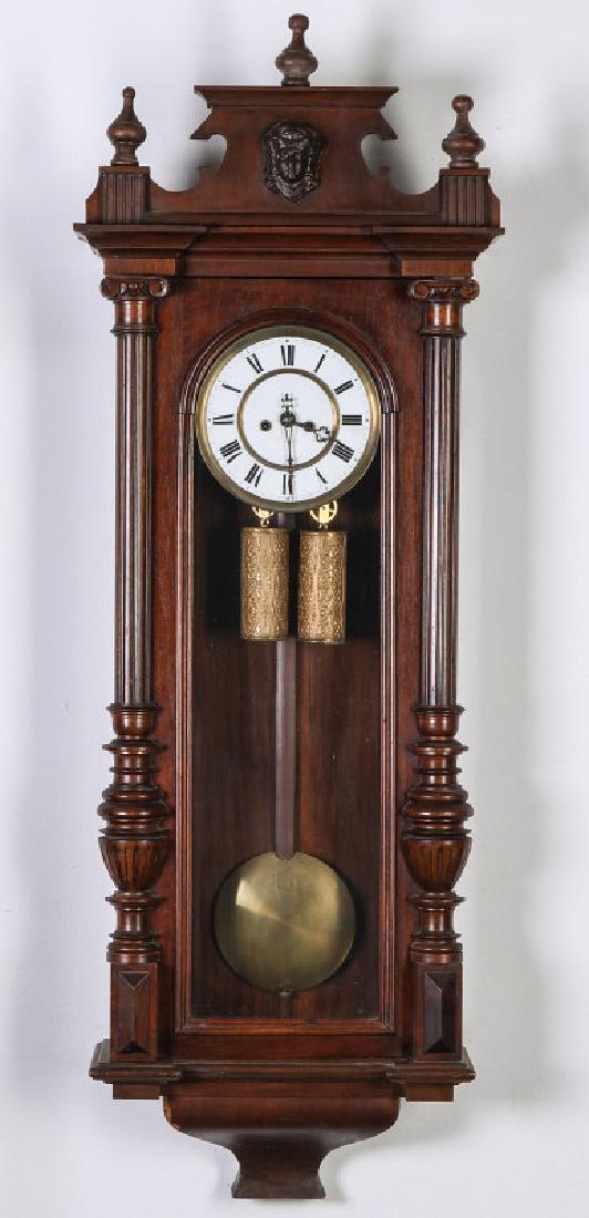 AN AUSTRIAN TWO WEIGHT REGULATOR WITH LADY HEAD (1 of 13)