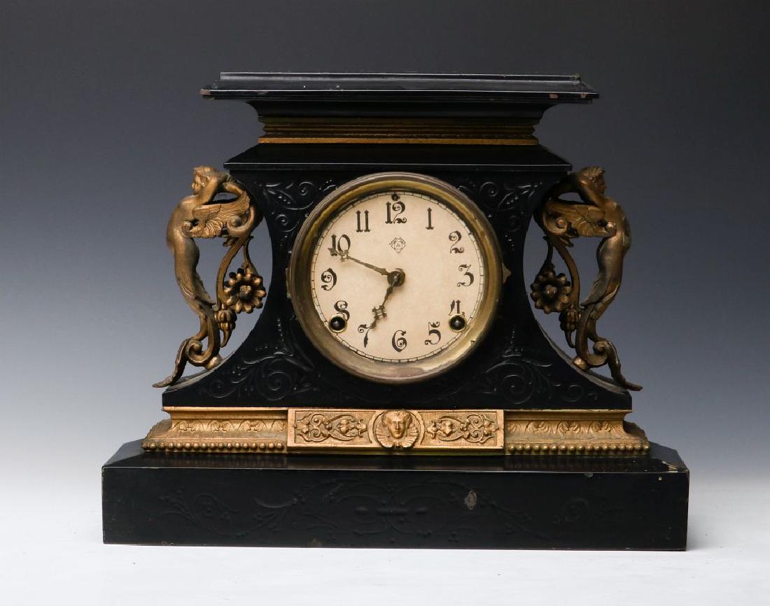 AN ANSONIA 'ROSALIND' SHELF CLOCK (1 of 13)