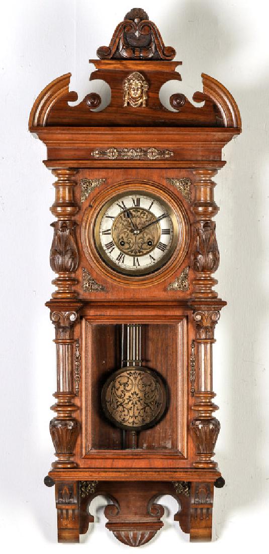 A NICE ORNATE AUSTRIAN WALL REGULATOR (1 of 12)