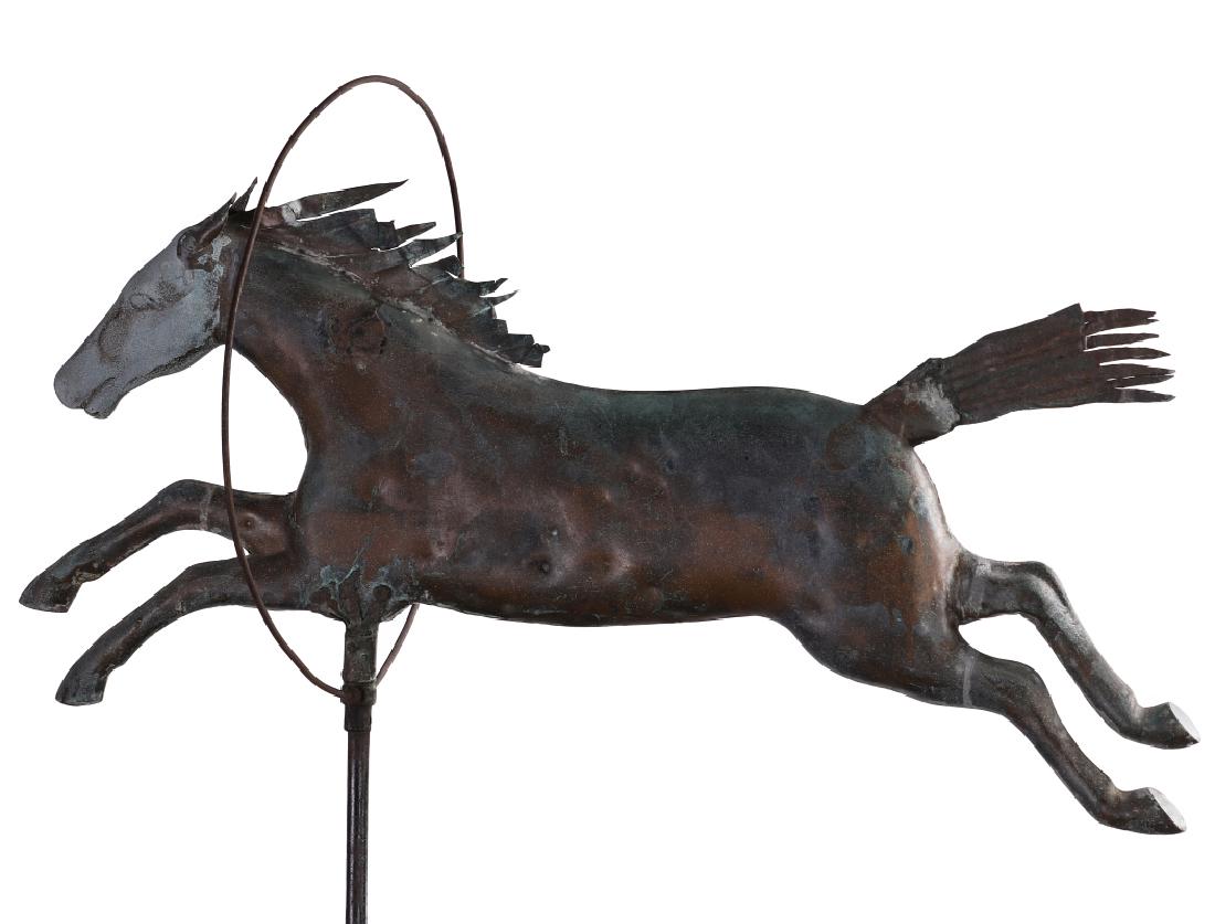 A 19TH CENTURY MOLDED COPPER WEATHERVANE ATTR A.L (1 of 18)