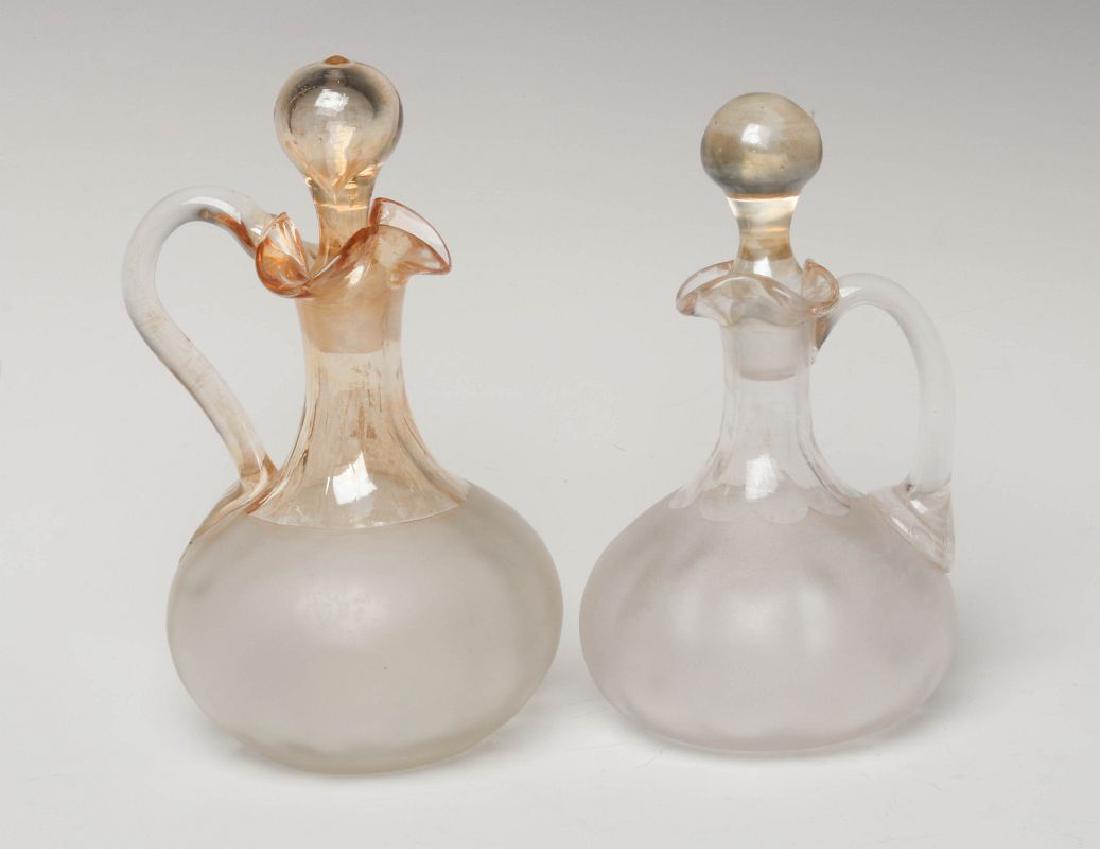 TWO NEW ENGLAND GLASS CO POMONA GLASS CRUETS (1 of 8)