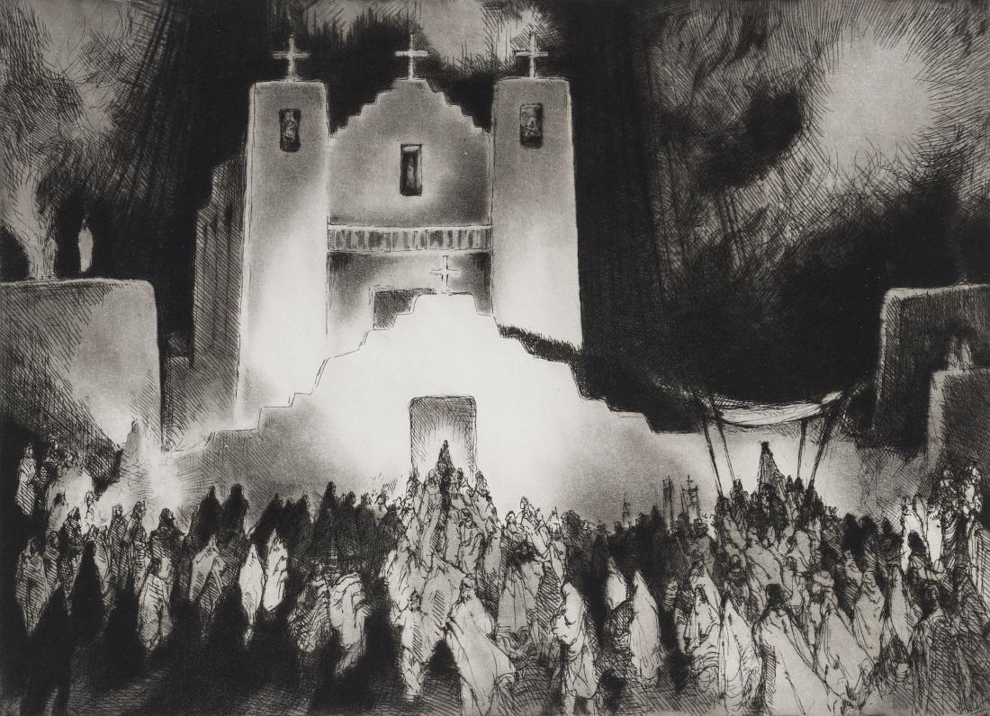 GENE KLOSS (1903-1996) PENCIL SIGNED ETCHING (1 of 13)