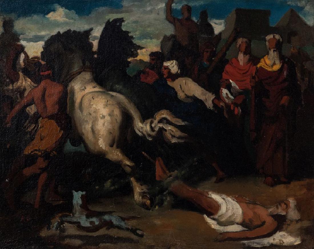 AFTER JEAN LEON GEROME (1824-1904) OIL ON CANVAS: After Jean Leon Gerome (1824-1904) Untitled 19th century Initialed lower left. Canvas measures 13 x 16.5, frame is 18 x 21 inches. We happily provide seamless in-house packing and shipping services on