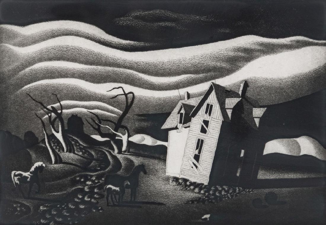 J JESSE McVICKER (1911-2004) PENCIL SIGNED ETCHING (1 of 11)