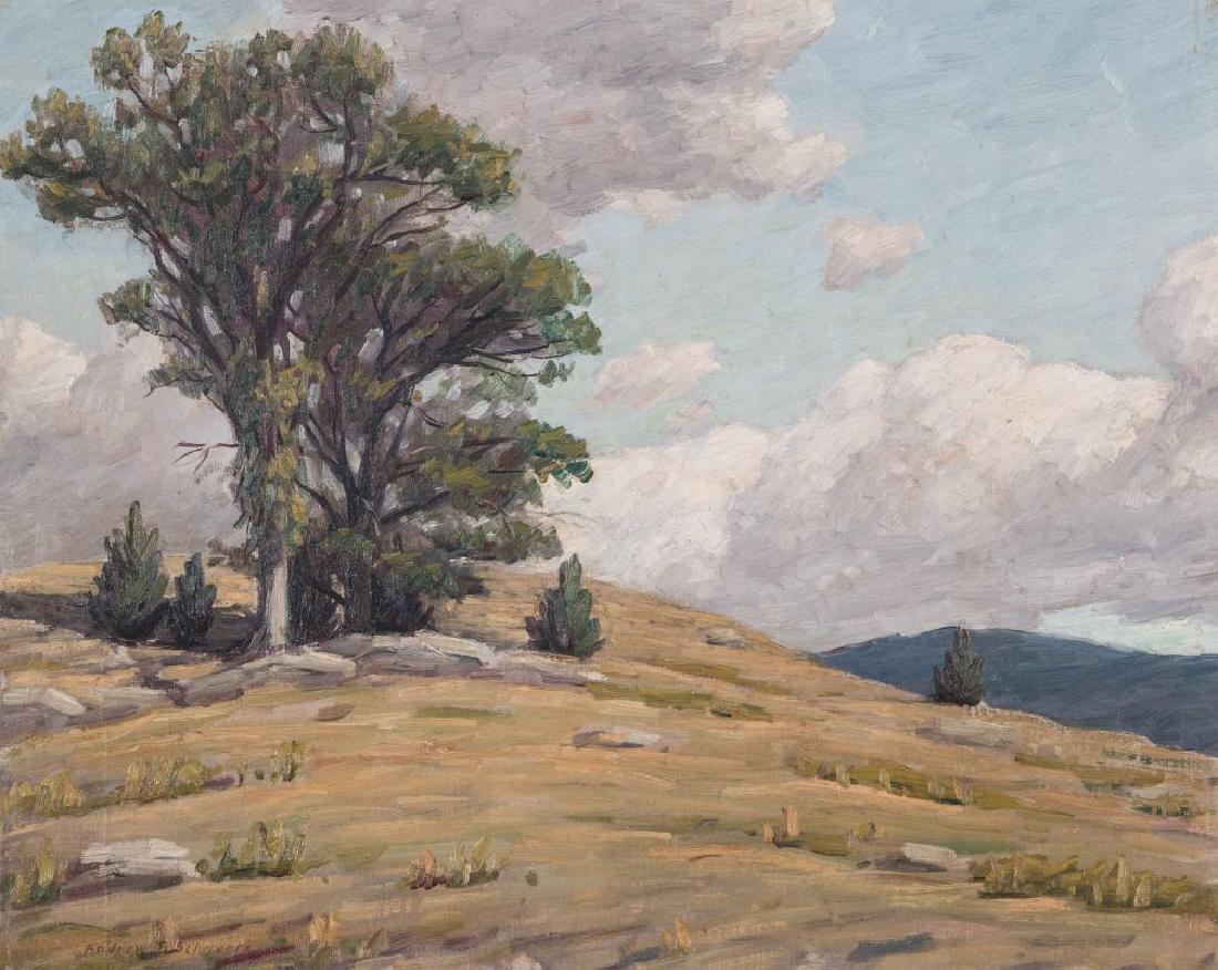 ANDREW THOMAS SCHWARTZ (1867-1942) OIL ON PANEL: Andrew Thomas Schwartz (1867-1942) Signed lower right. Canvas measures 16 x 20, frame is 24.25 x 28.25 inches. We happily provide seamless in-house packing and shipping services on nearly everything w