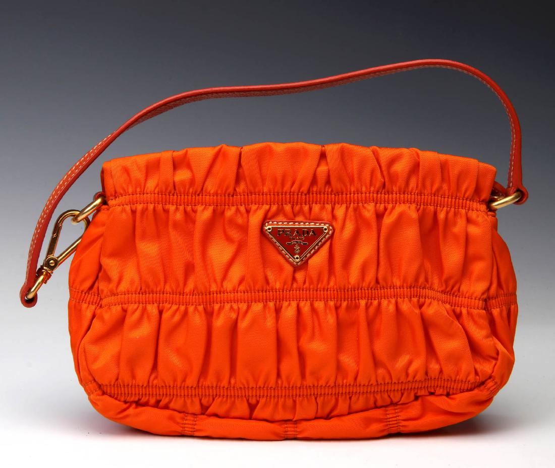 prada orange nylon bag