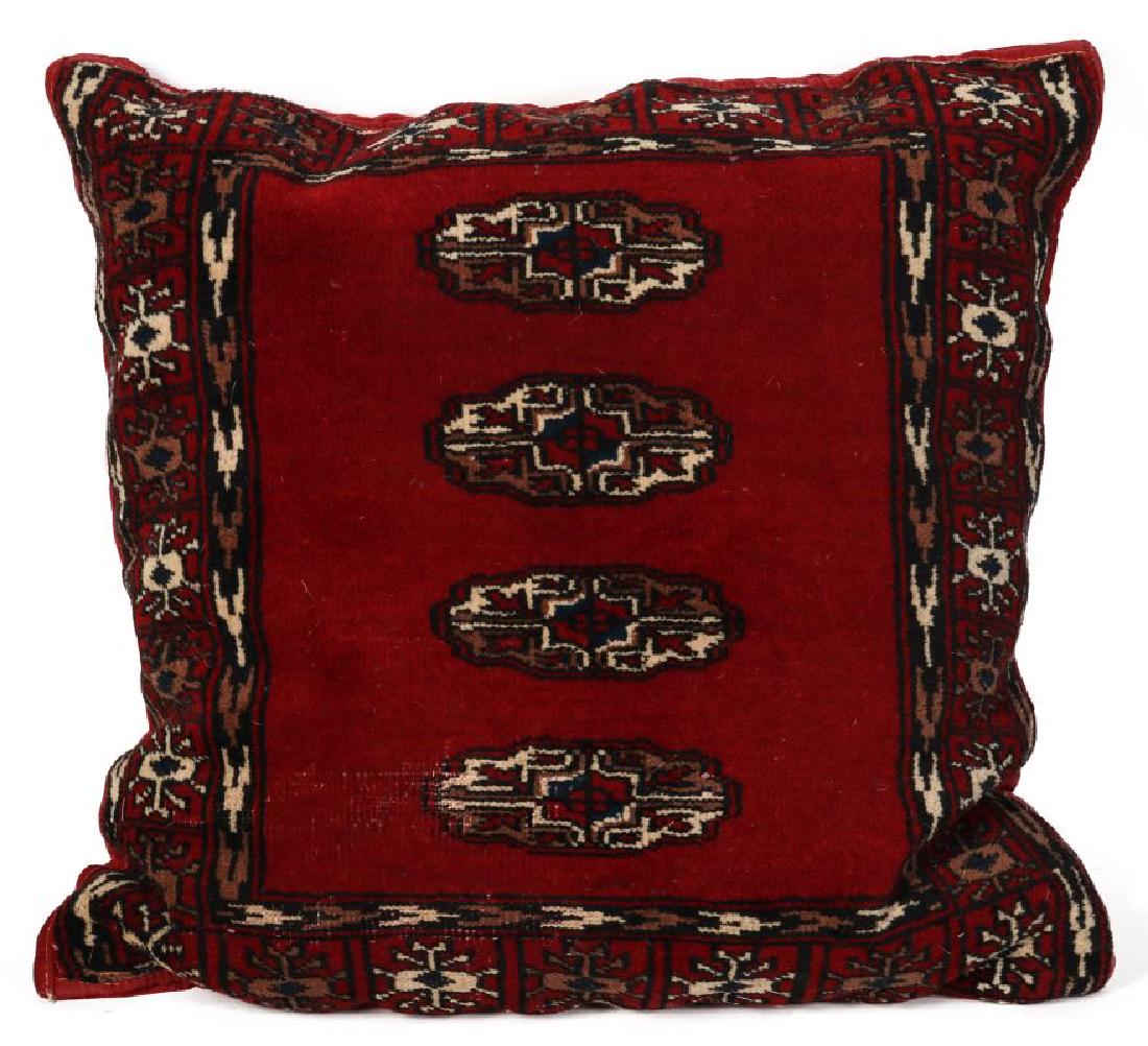 A LARGE DECORATIVE PILLOW WITH TURKOMAN RUG FACE (1 of 6)