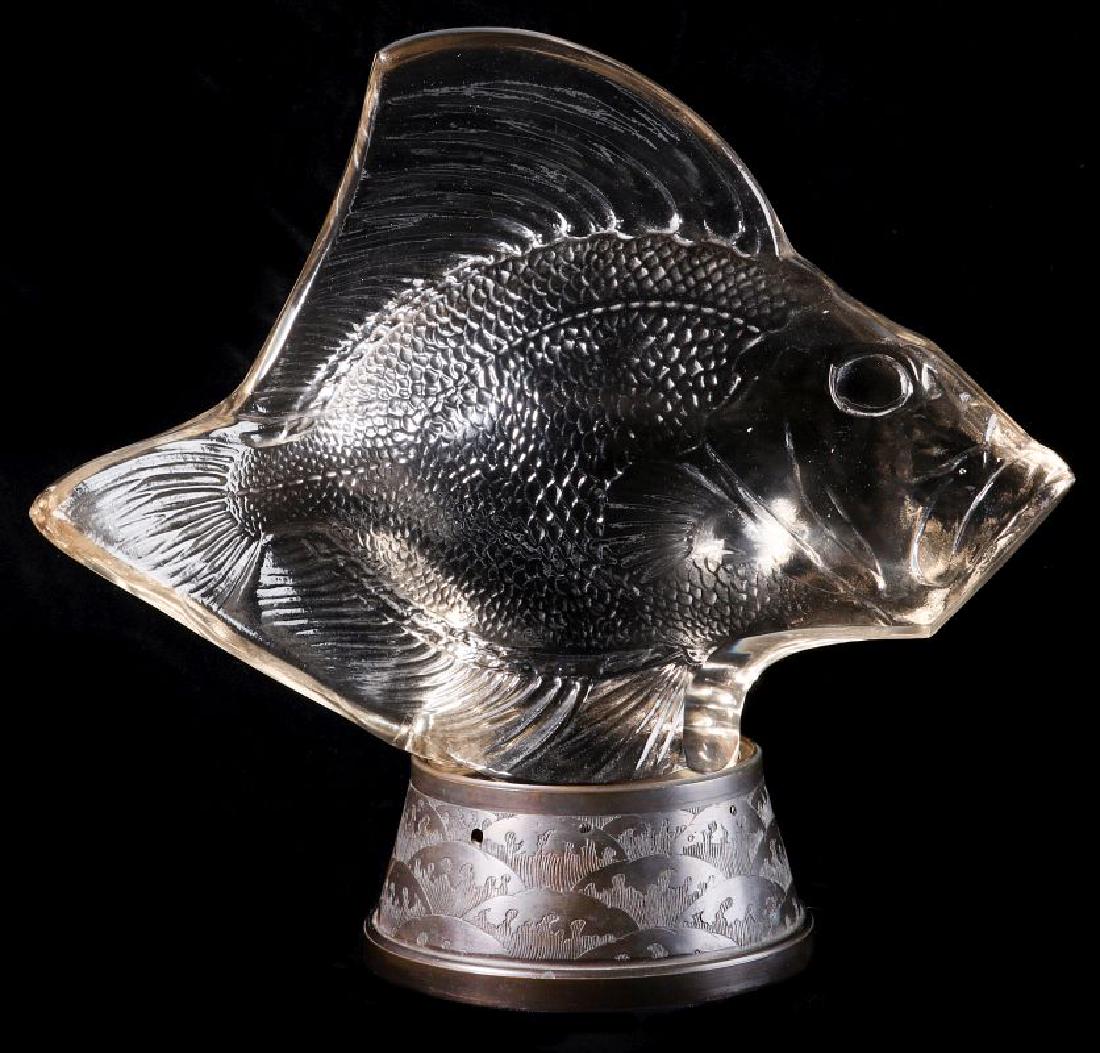 RENE LALIQUE GROS POISSONS VAGUES CRYSTAL LUMIERE (1 of 13)