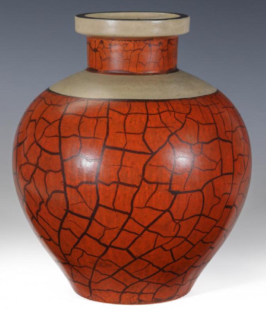 RARE ALFRED TETZSCHNER CAMARK POTTERY CRACKLE VASE (1 of 12)