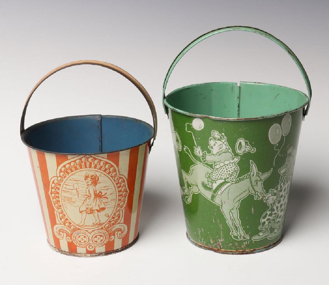 EARLY 20TH CENT CHEIN AND 'SEA SIDE' SAND PAILS (1 of 9)