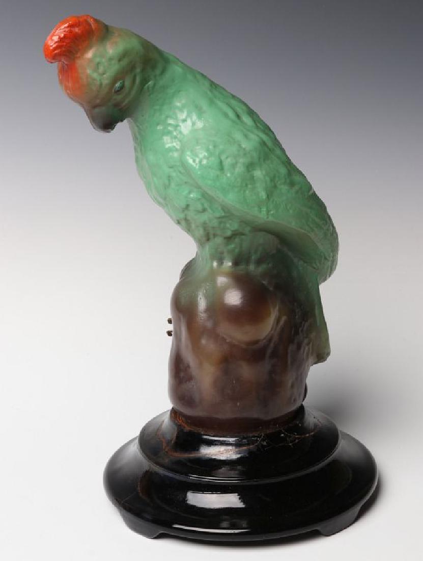 A TIFFIN COCKATOO LAMP - AS FOUND (1 of 9)