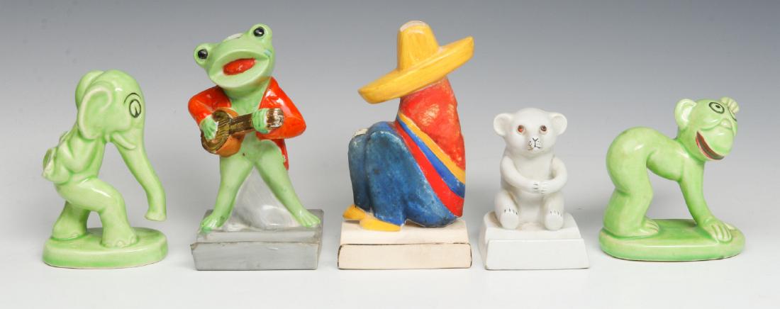 FIVE CIRCA 1930s FIGURAL TOOTHBRUSH HOLDERS (1 of 11)