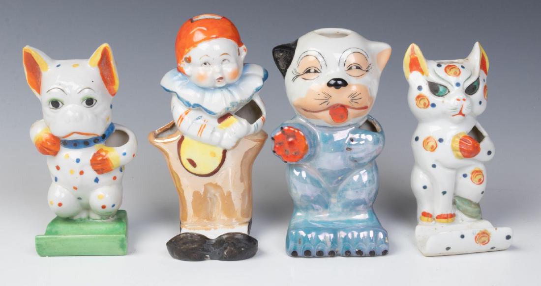 FOUR GOOD CIRCA 1930s TOOTHBRUSH HOLDERS (1 of 10)