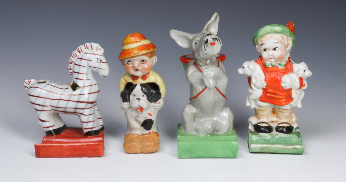 FOUR CIRCA 1930s TOOTHBRUSH HOLDERS (1 of 9)