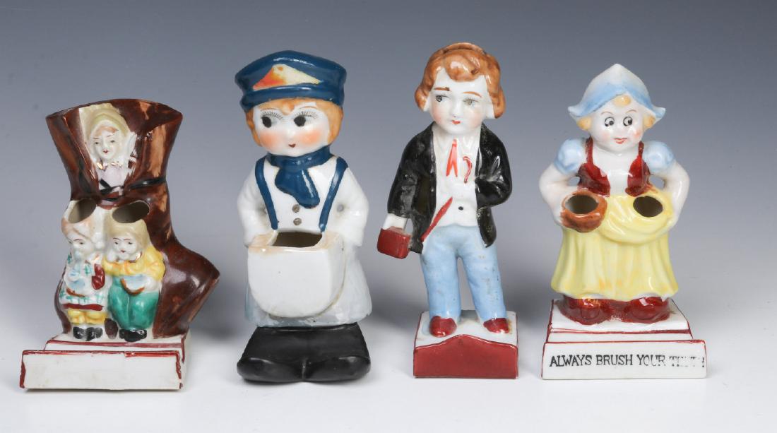 FOUR CIRCA 1930s TOOTHBRUSH HOLDERS (1 of 9)