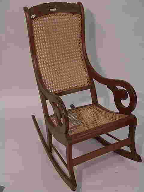 670A: CIRCA 1880 ANTIQUE WALNUT LINCOLN ROCKING CHAIR - Apr 22, 2007 ...
