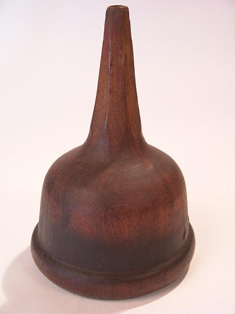 19TH CENT.HAND CARVED WALNUT FUNNEL