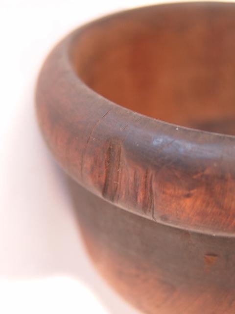 19TH CENT.HAND CARVED WALNUT FUNNEL - 5