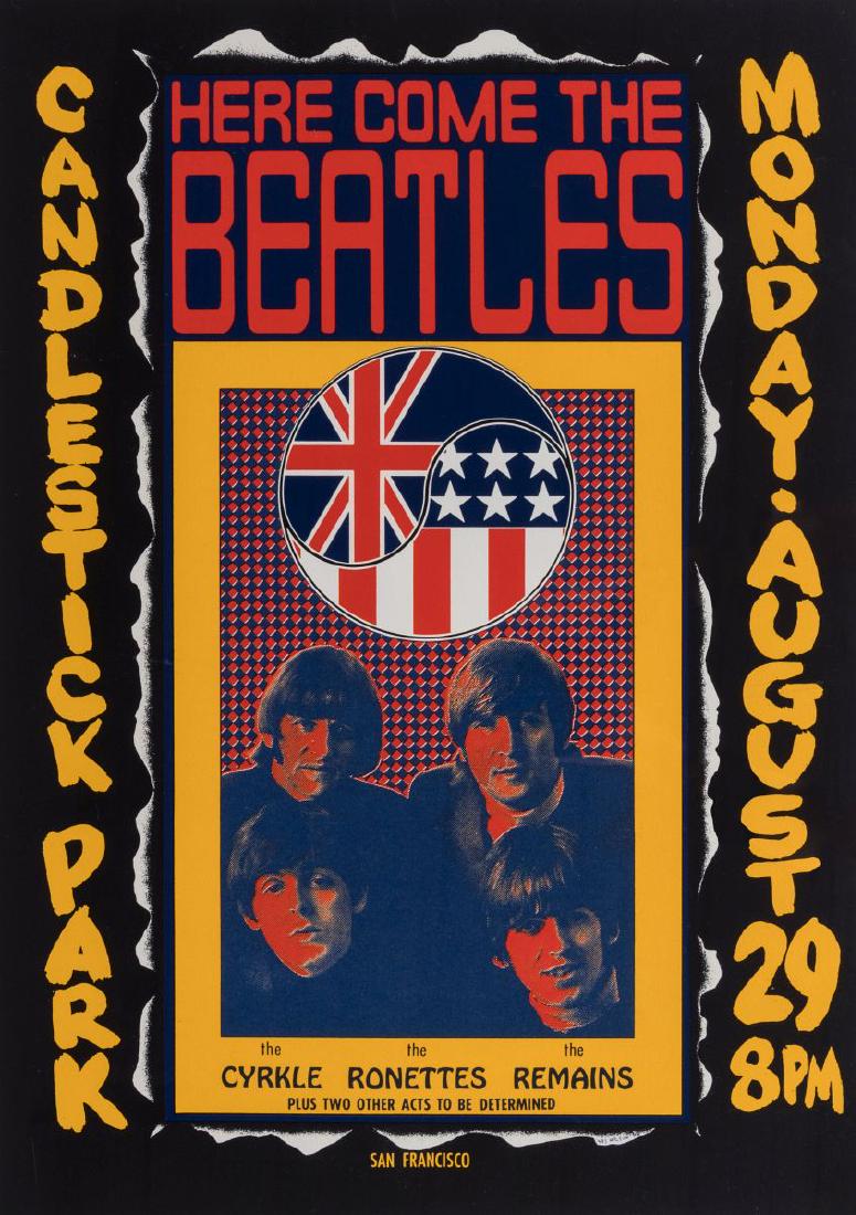 COMMEMORATIVE 'CANDLESTICK PARK' BEATLES POSTER