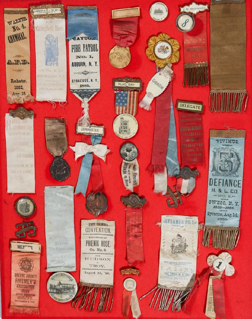 A COLLECTION OF 19TH C FIREMEN ASSOCIATION RIBBONS (1 of 11)