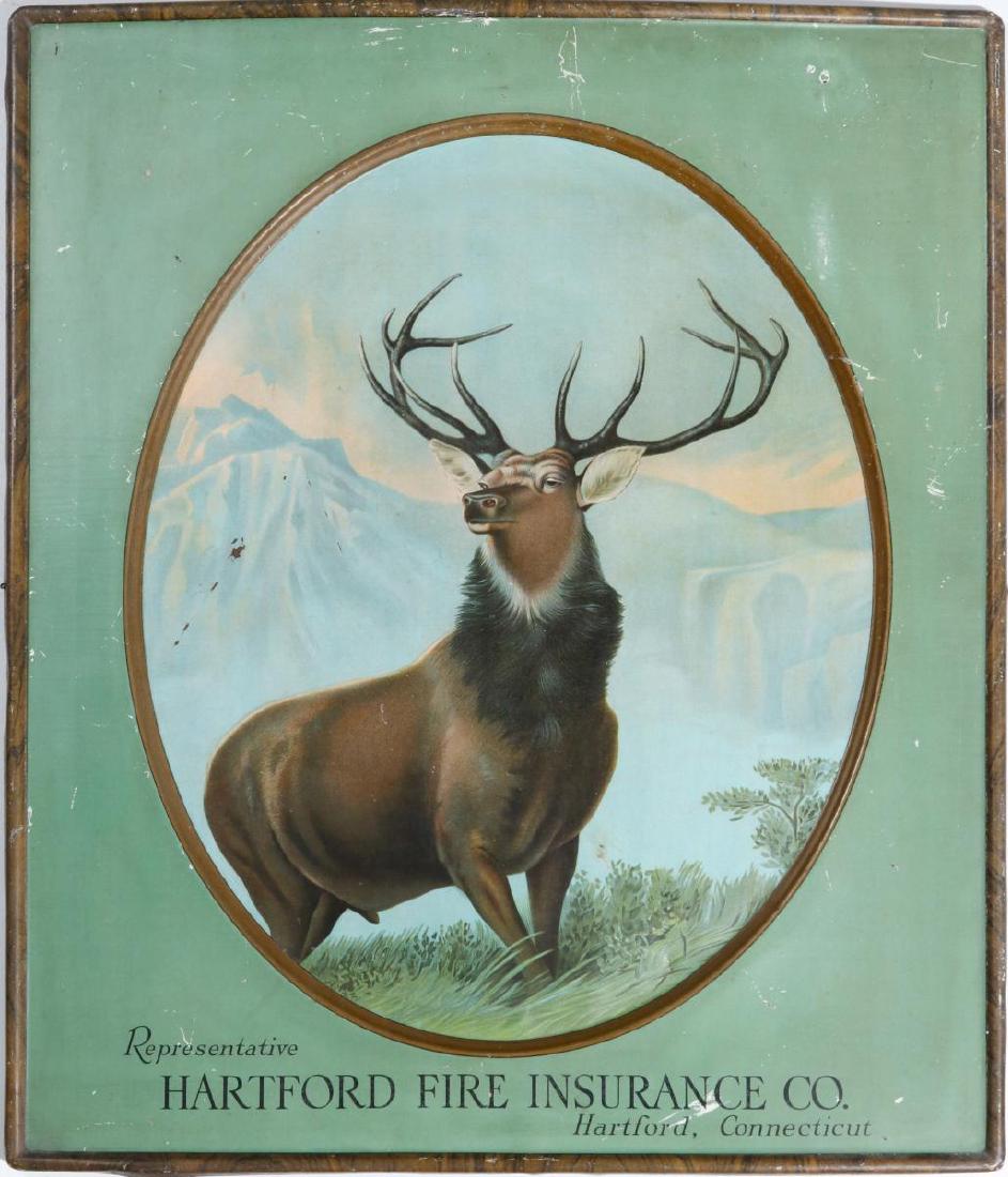 ANTIQUE 'THE HARTFORD' INSURANCE CO. IRON SIGN (1 of 7)