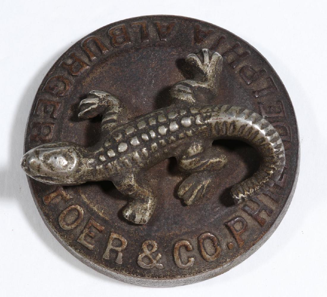 ALBURGER & STOER ADVERTISING PAPERWEIGHT W/ LIZARD (1 of 4)