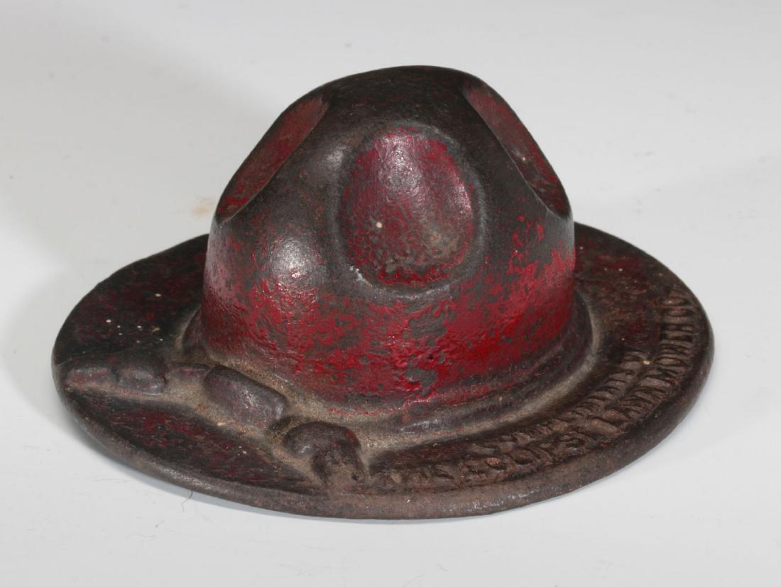A WWI IRON DOUGHBOY HAT FOR ECLIPSE LAWN MOWERS