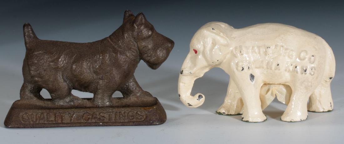 SCOTTIE DOG & ELEPHANT KANSAS FOUNDRY PAPERWEIGHTS (1 of 8)