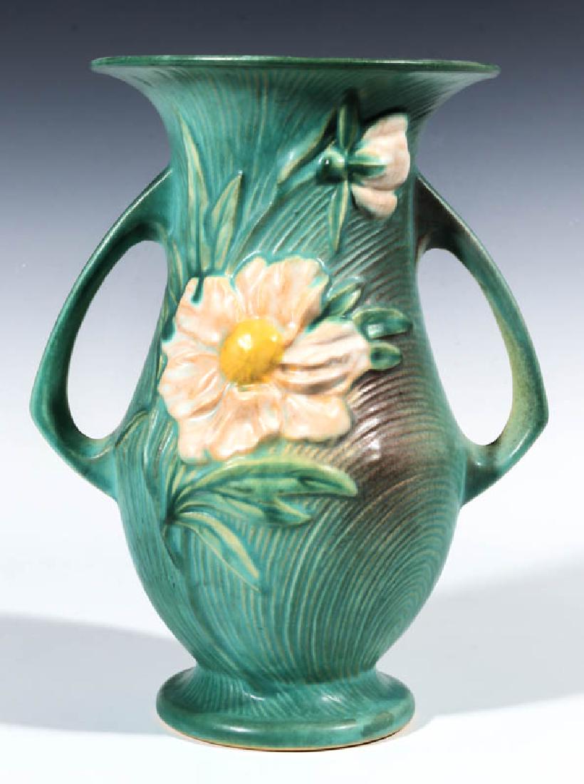 A 10-INCH ROSEVILLE 'PEONY' ART POTTERY VASE (1 of 9)
