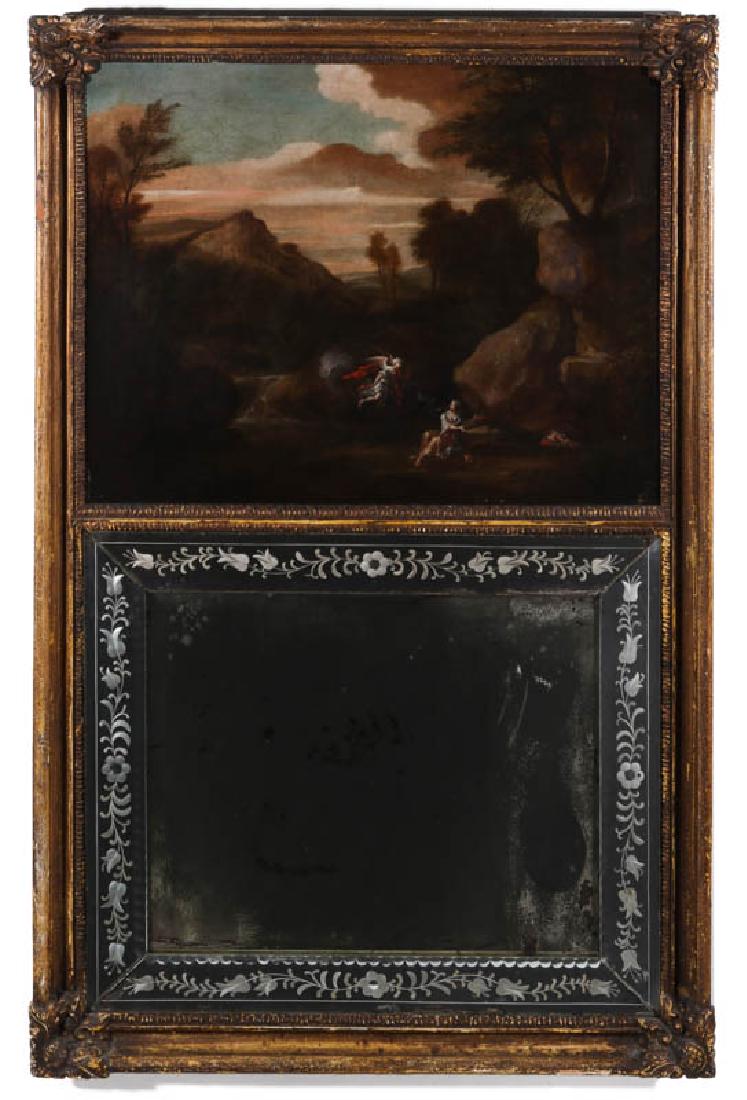 AN 18TH CENTURY ITALIAN TRUMEAU MIRROR (1 of 17)