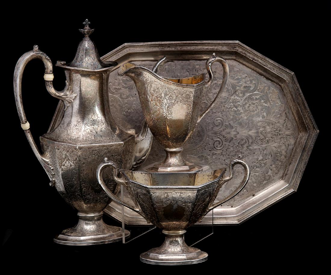 REED & BARTON STERLING FOUR PC. DEMITASSE SET D525 (1 of 20)