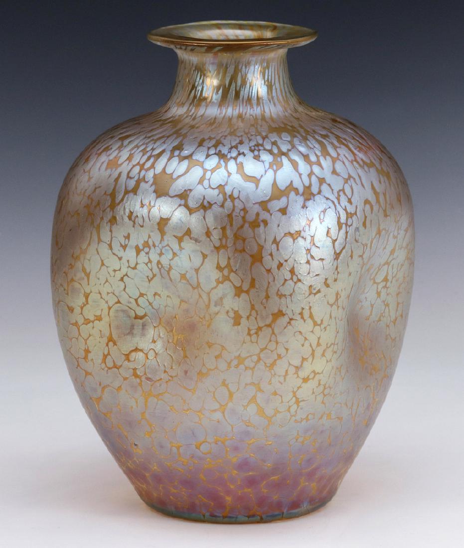 CIRCA 1898, LOETZ CANDIA PAPILLON VASE (1 of 10)