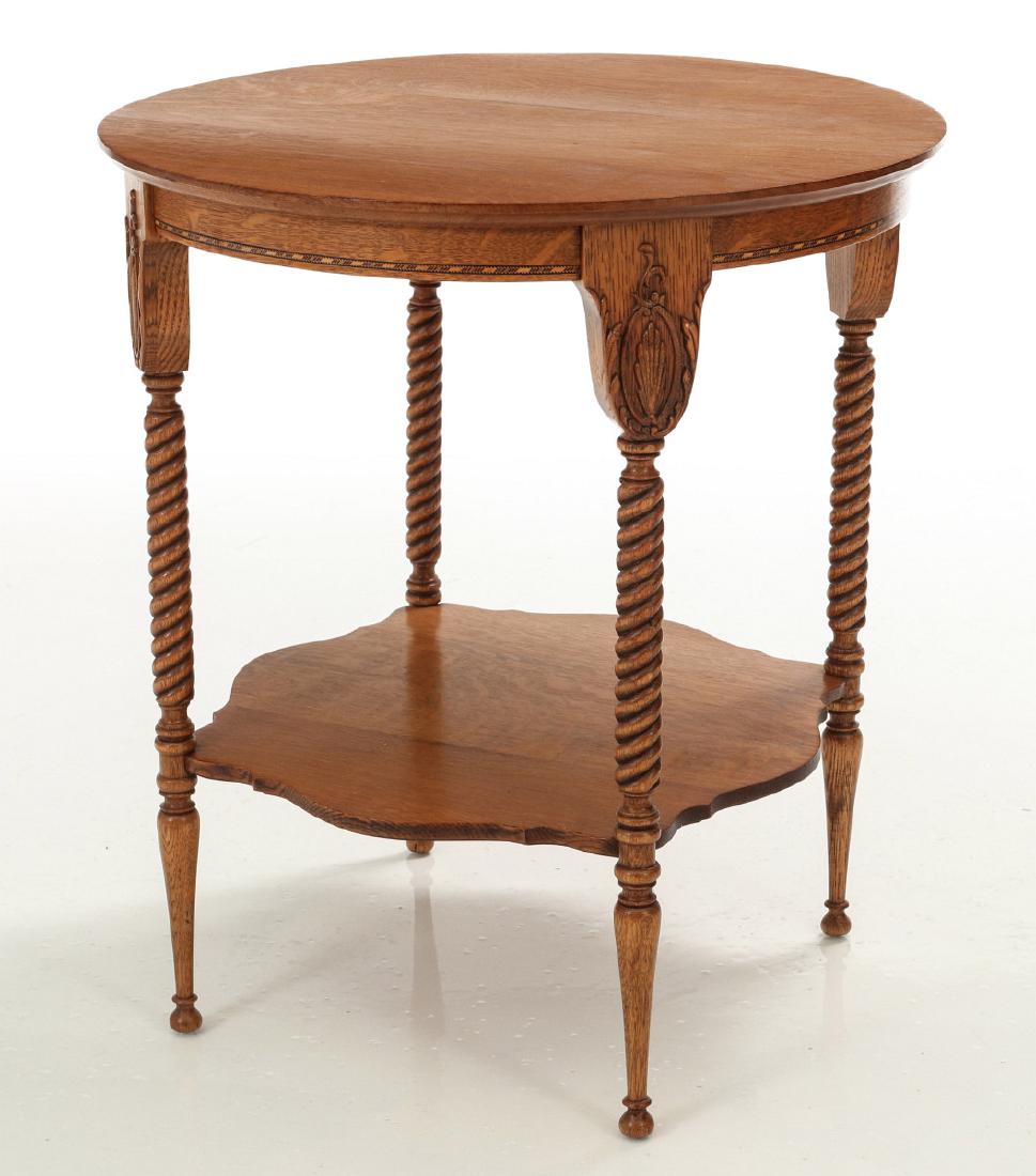 AN UNUSUAL AMERICAN QUARTER SAWN OAK STAND C. 1900 (1 of 11)