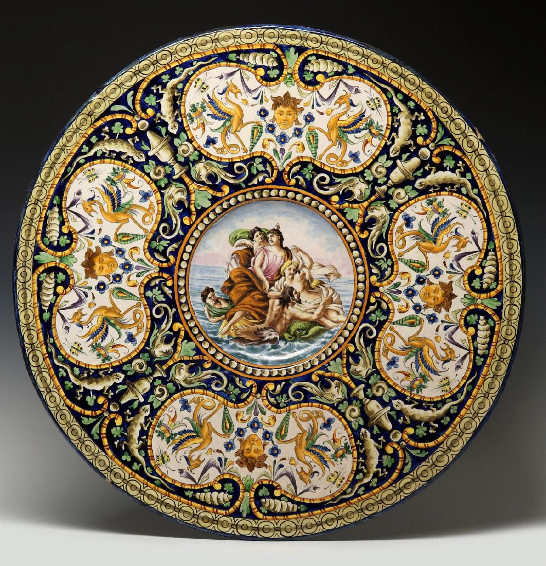 AN ITALIAN MAIOLICA FAIENCE CHARGER CIRCA 1800 (1 of 14)