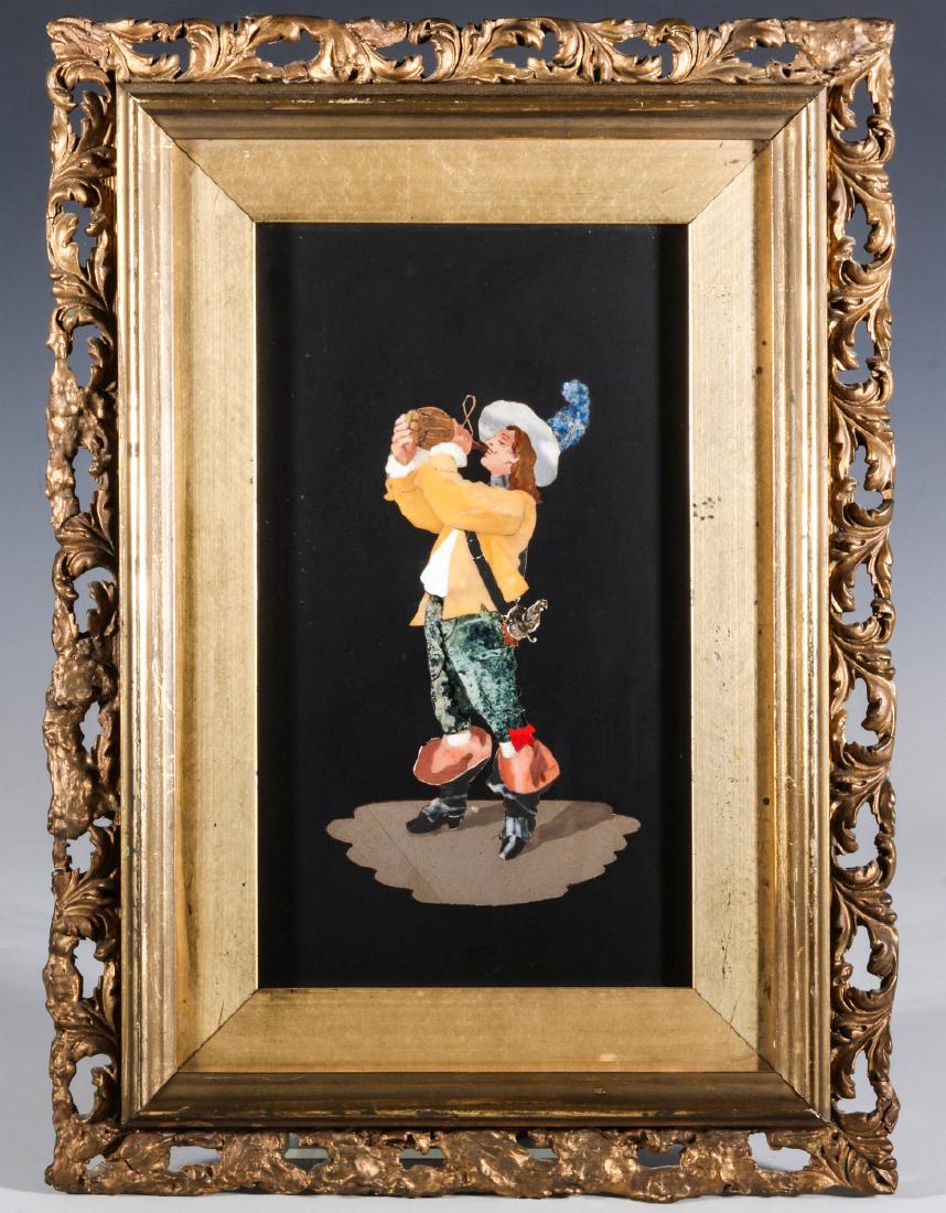 A 19TH CENT ITALIAN GRAND TOUR PIETRA DURA PLAQUE (1 of 7)