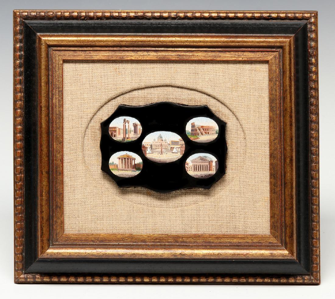 A 19TH C. MULTI-VIEW GRAND TOUR MICRO MOSAIC PLAQUE (1 of 8)