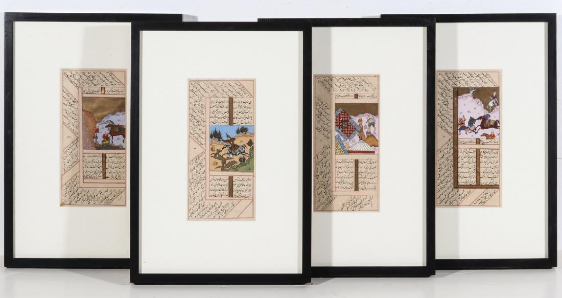 FOUR SOUTH ASIAN MUGHAL ERA ILLUMINATED MINIATURES (1 of 11)