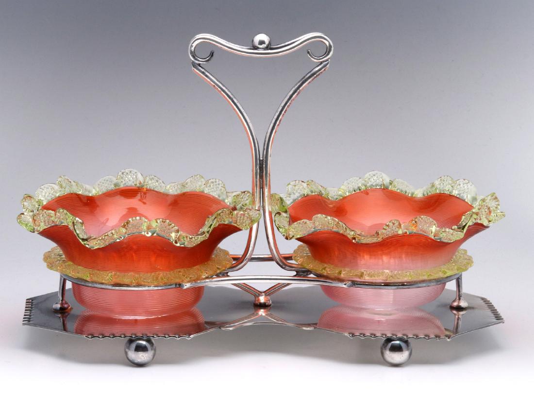 DOUBLE SWEETMEAT STAND ATTR STEVENS AND WILLIAMS (1 of 9)