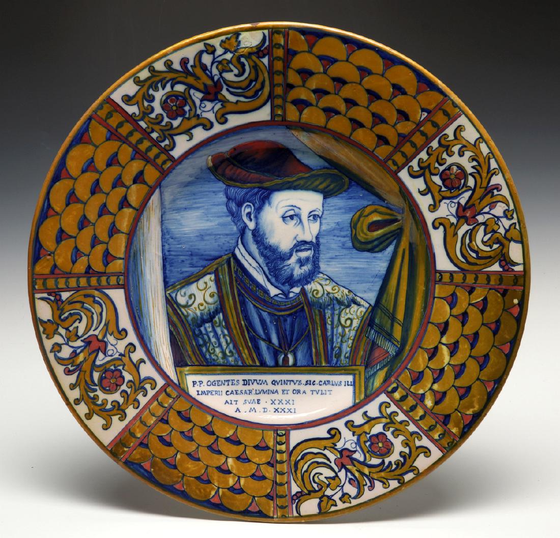 A MIDDLE 19TH C. ITALIAN MAIOLICA FAIENCE PLAQUE (1 of 13)