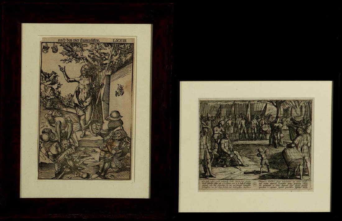 TWO 16TH C. ENGRAVINGS, CRANACH AND TEMPESTA (1 of 17)